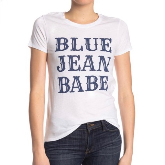 LUCKY BRAND Blue Jean Babe Cotton Crew Neck Tee - Picture 2 of 4